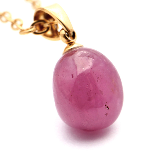 ピンクサファイア ペンダント マダガスカル産 1点もの 天然石 ネックレス ステンレス製 パワーストーン メンズ レディース