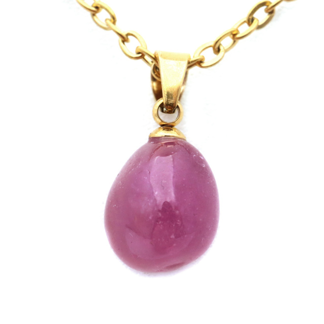 ピンクサファイア ペンダント マダガスカル産 1点もの 天然石 ネックレス ステンレス製 パワーストーン メンズ レディース
