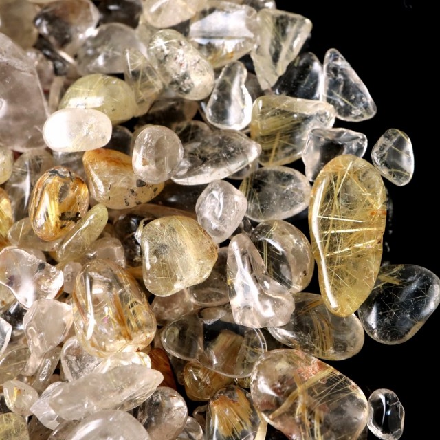 ゴールドルチル 針水晶 高品質 さざれ石 1kg まとめ売り お得