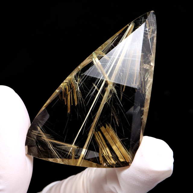 ゴールド ルチルクォーツ ルース 裸石 AAAAAA 金針 水晶 タイチンルチル 風水 金運 宝石質 天然石 パワーストーン 1点もの