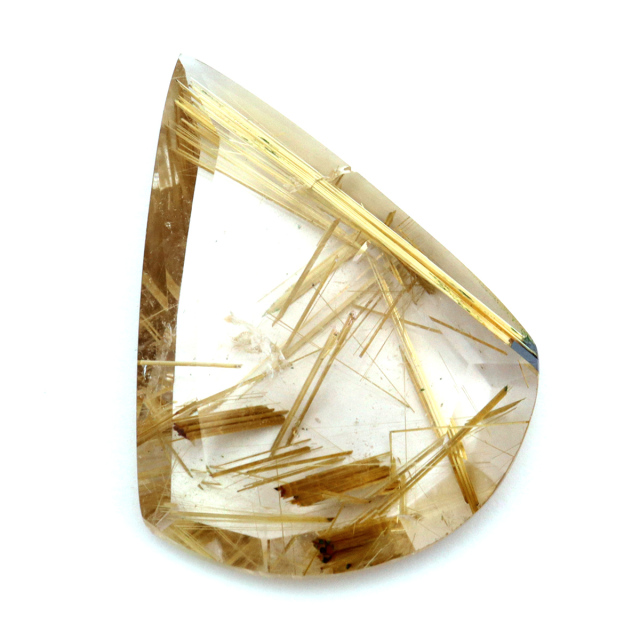 ゴールド ルチルクォーツ ルース 裸石 AAAAAA 金針 水晶 タイチンルチル 風水 金運 宝石質 天然石 パワーストーン 1点もの