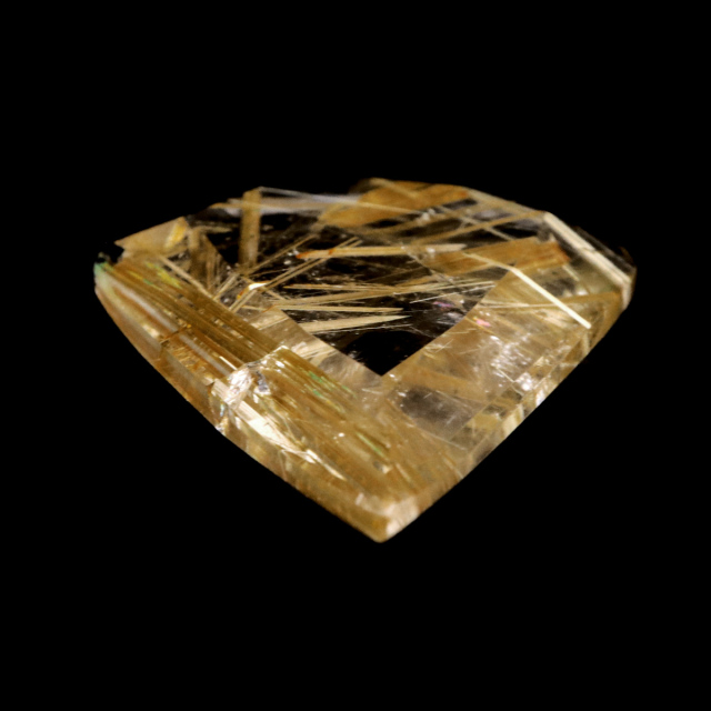 ゴールド ルチルクォーツ ルース 裸石 AAAAAA 金針 水晶 タイチンルチル 風水 金運 宝石質 天然石 パワーストーン 1点もの