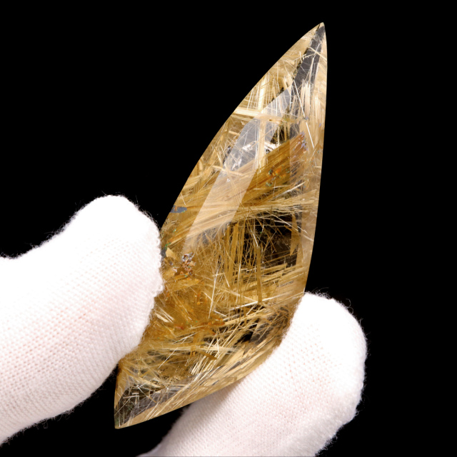 ゴールド ルチルクォーツ ルース 裸石 AAAAAA 金針 水晶 タイチンルチル 風水 金運 宝石質 天然石 パワーストーン 1点もの