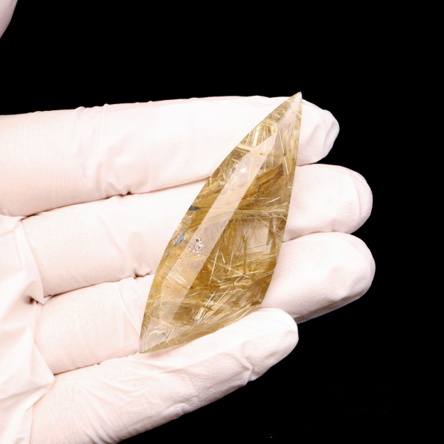 ゴールド ルチルクォーツ ルース 裸石 AAAAAA 金針 水晶 タイチンルチル 風水 金運 宝石質 天然石 パワーストーン 1点もの