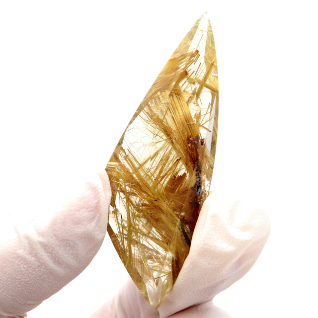 ゴールド ルチルクォーツ ルース 裸石 AAAAAA 金針 水晶 タイチンルチル 風水 金運 宝石質 天然石 パワーストーン 1点もの
