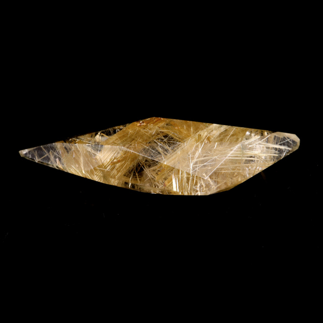 ゴールド ルチルクォーツ ルース 裸石 AAAAAA 金針 水晶 タイチンルチル 風水 金運 宝石質 天然石 パワーストーン 1点もの
