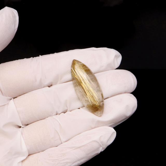 ゴールド ルチルクォーツ ルース 裸石 4.7g AAAAAA 金針 水晶