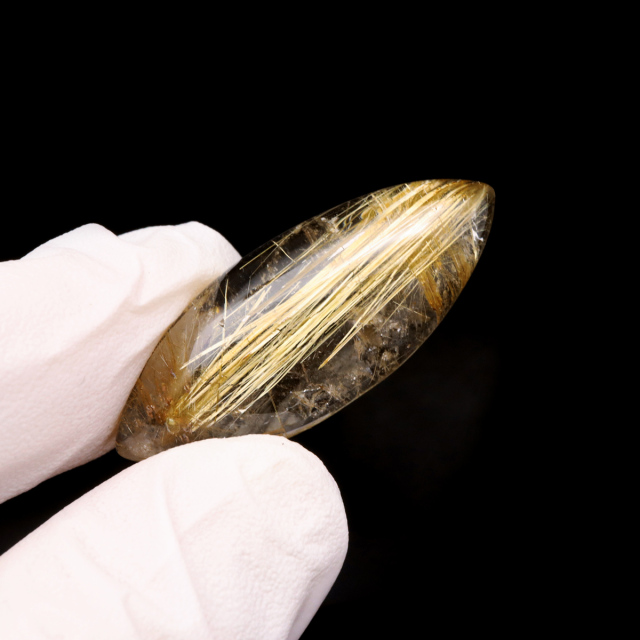 ゴールド ルチルクォーツ ルース 裸石 AAAAAA 金針 水晶 タイチンルチル 風水 金運 宝石質 天然石 パワーストーン 1点もの