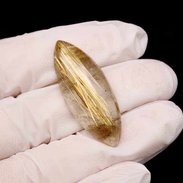 ゴールド ルチルクォーツ ルース 裸石 4.7g AAAAAA 金針 水晶