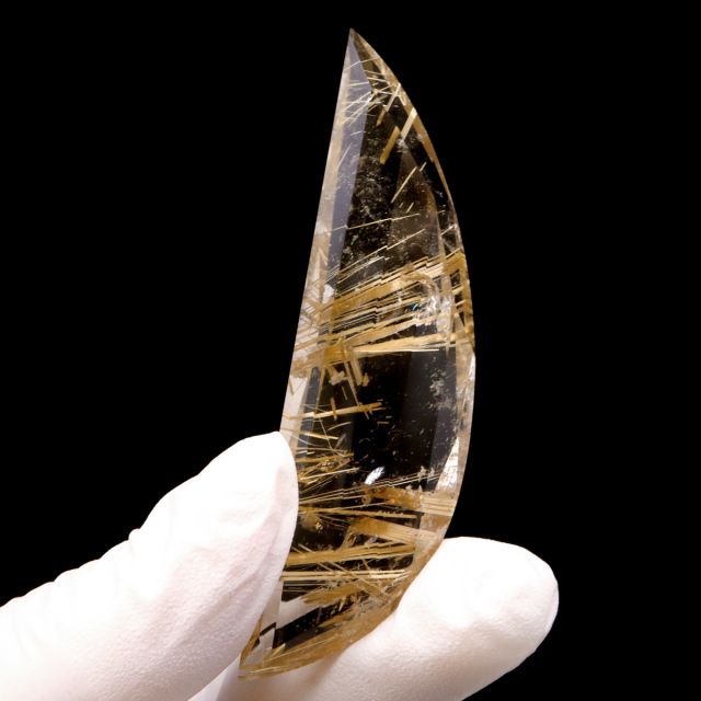 ゴールド ルチルクォーツ ルース 裸石 AAAAAA 金針 水晶 タイチンルチル 風水 金運 宝石質 天然石 パワーストーン 1点もの