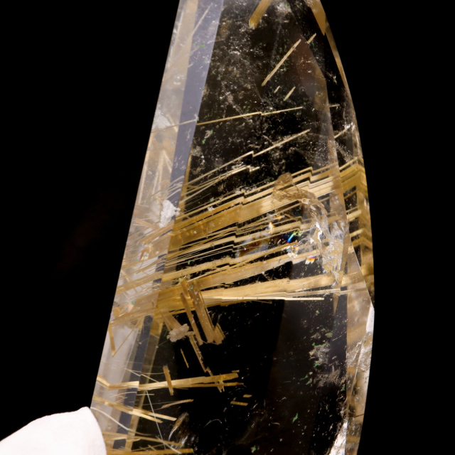 ゴールド ルチルクォーツ ルース 裸石 AAAAAA 金針 水晶 タイチンルチル 風水 金運 宝石質 天然石 パワーストーン 1点もの