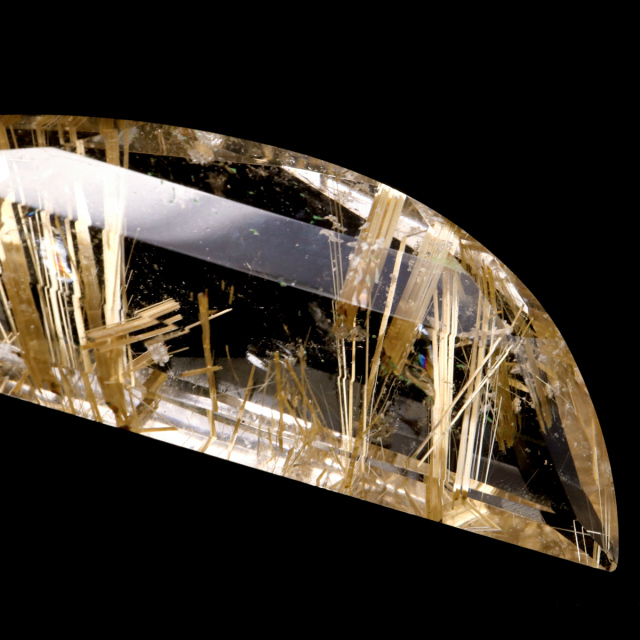 ゴールド ルチルクォーツ ルース 裸石 AAAAAA 金針 水晶 タイチンルチル 風水 金運 宝石質 天然石 パワーストーン 1点もの