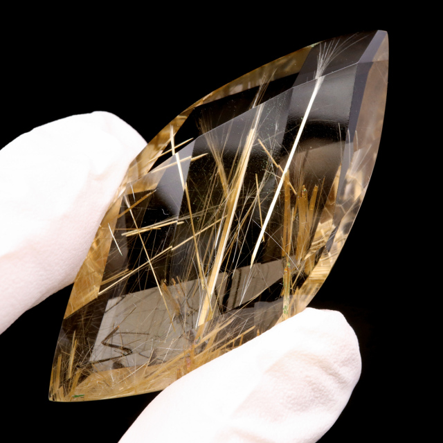 ゴールド ルチルクォーツ ルース 裸石 21.2g AAAAAA 金針 水晶