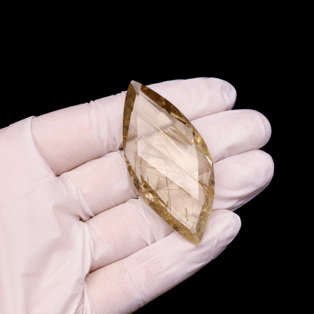 ゴールド ルチルクォーツ ルース 裸石 AAAAAA 金針 水晶 タイチンルチル 風水 金運 宝石質 天然石 パワーストーン 1点もの