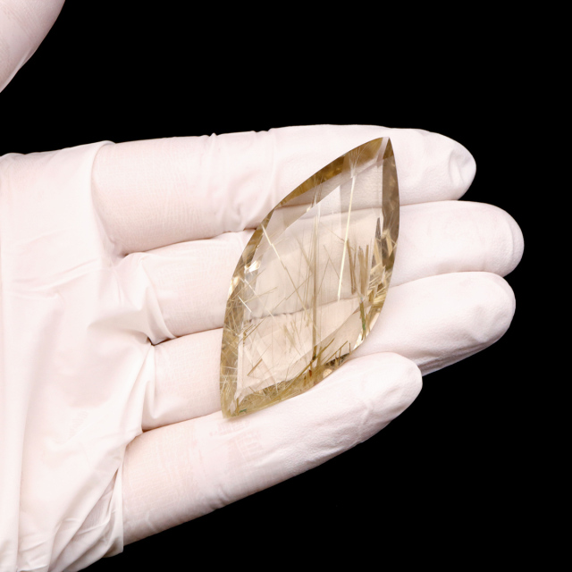 ゴールド ルチルクォーツ ルース 裸石 AAAAAA 金針 水晶 タイチンルチル 風水 金運 宝石質 天然石 パワーストーン 1点もの