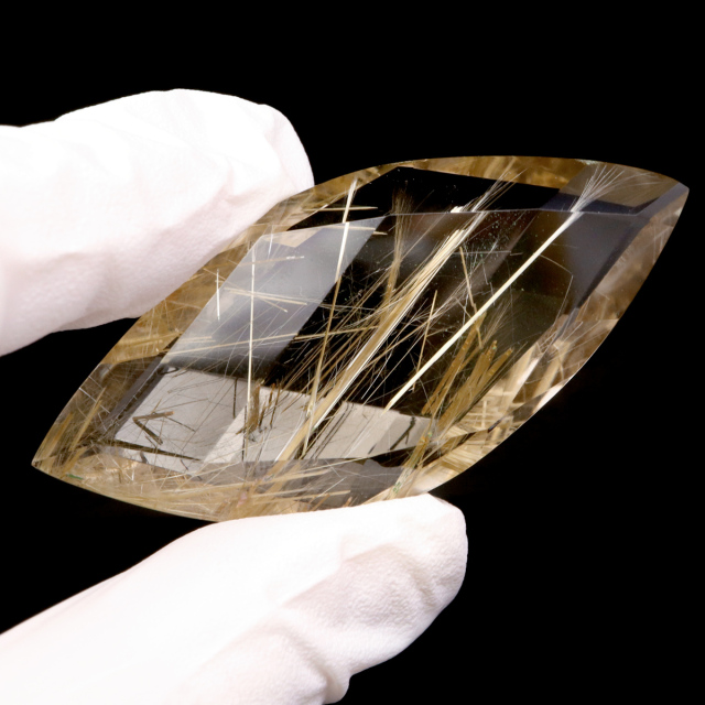 ゴールド ルチルクォーツ ルース 裸石 AAAAAA 金針 水晶 タイチンルチル 風水 金運 宝石質 天然石 パワーストーン 1点もの