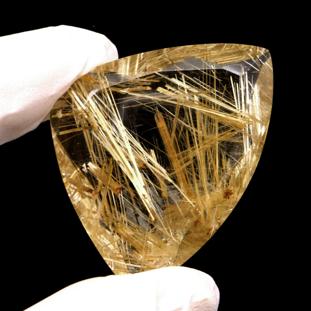 ゴールド ルチルクォーツ ルース 裸石 AAAAAA 金針 水晶 タイチンルチル 風水 金運 宝石質 天然石 パワーストーン 1点もの