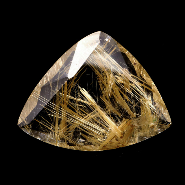 ゴールド ルチルクォーツ ルース 裸石 AAAAAA 金針 水晶 タイチンルチル 風水 金運 宝石質 天然石 パワーストーン 1点もの