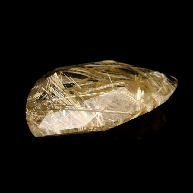ゴールド ルチルクォーツ ルース 裸石 AAAAAA 金針 水晶 タイチンルチル 風水 金運 宝石質 天然石 パワーストーン 1点もの