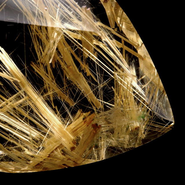 ゴールド ルチルクォーツ ルース 裸石 AAAAAA 金針 水晶 タイチンルチル 風水 金運 宝石質 天然石 パワーストーン 1点もの