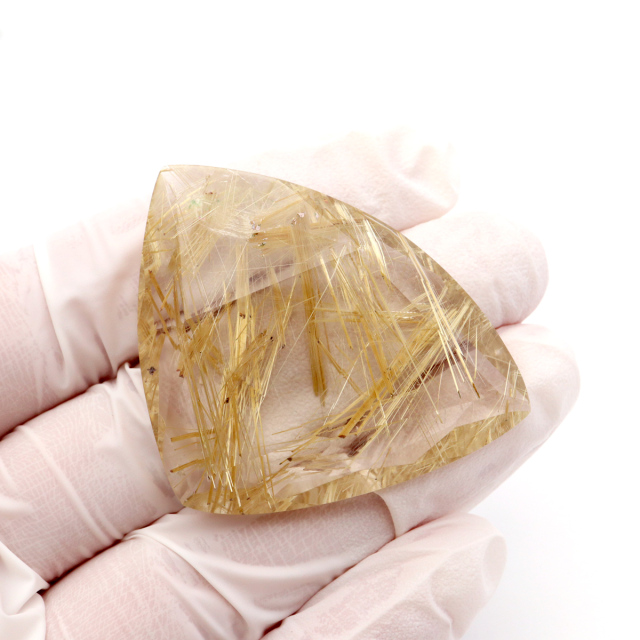天然石　ルチルクォーツ 球体　黄金色 ゴールド ルチルクォーツ ルース 裸石 24.1g AAAAAA 金針 水晶