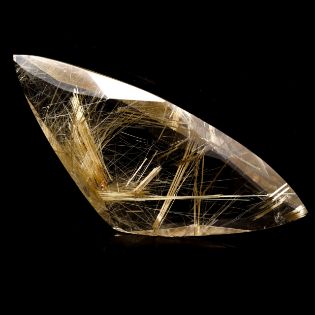 ゴールド ルチルクォーツ ルース 裸石 AAAAAA 金針 水晶 タイチンルチル 風水 金運 宝石質 天然石 パワーストーン 1点もの