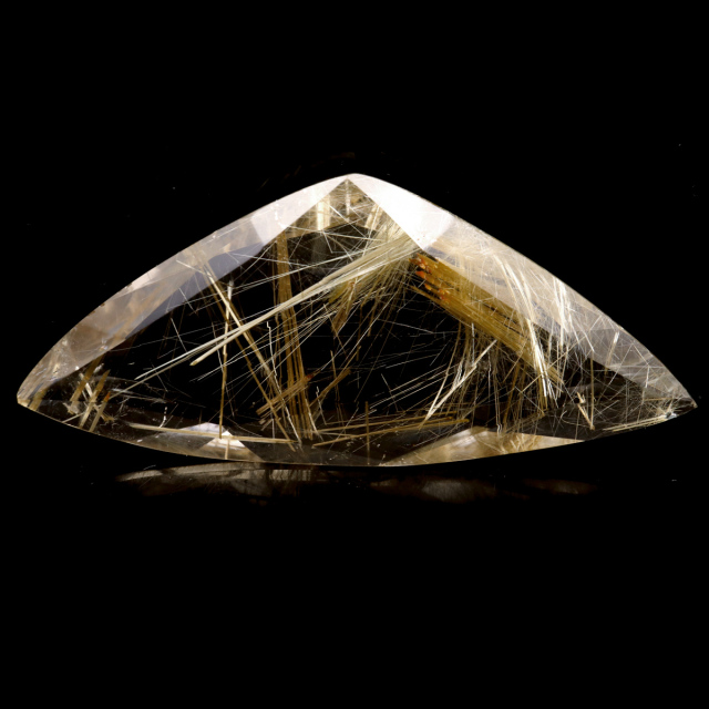 ゴールド ルチルクォーツ ルース 裸石 AAAAAA 金針 水晶 タイチンルチル 風水 金運 宝石質 天然石 パワーストーン 1点もの