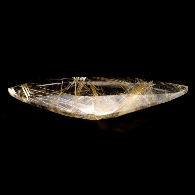 ゴールド ルチルクォーツ ルース 裸石 AAAAAA 金針 水晶 タイチンルチル 風水 金運 宝石質 天然石 パワーストーン 1点もの