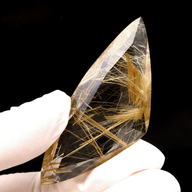 ゴールド ルチルクォーツ ルース 裸石 AAAAAA 金針 水晶 タイチンルチル 風水 金運 宝石質 天然石 パワーストーン 1点もの