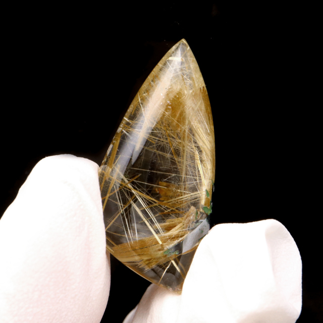 ゴールド ルチルクォーツ ルース 裸石 AAAAAA 金針 水晶 タイチンルチル 風水 金運 宝石質 天然石 パワーストーン 1点もの