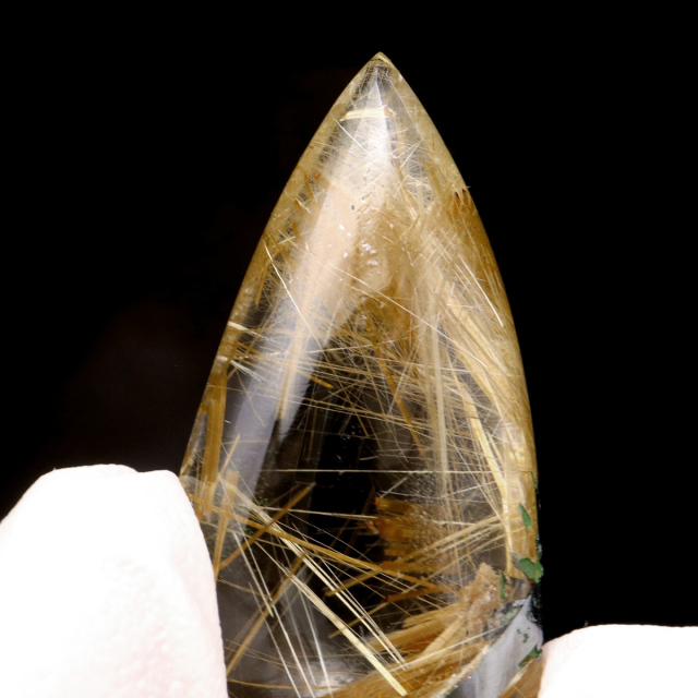 ゴールド ルチルクォーツ ルース 裸石 AAAAAA 金針 水晶 タイチンルチル 風水 金運 宝石質 天然石 パワーストーン 1点もの