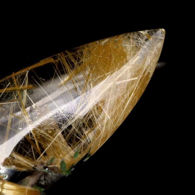 ゴールド ルチルクォーツ ルース 裸石 AAAAAA 金針 水晶 タイチンルチル 風水 金運 宝石質 天然石 パワーストーン 1点もの