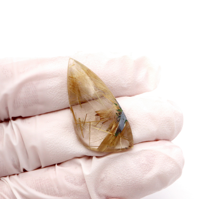 ゴールド ルチルクォーツ ルース 裸石 AAAAAA 金針 水晶 タイチンルチル 風水 金運 宝石質 天然石 パワーストーン 1点もの