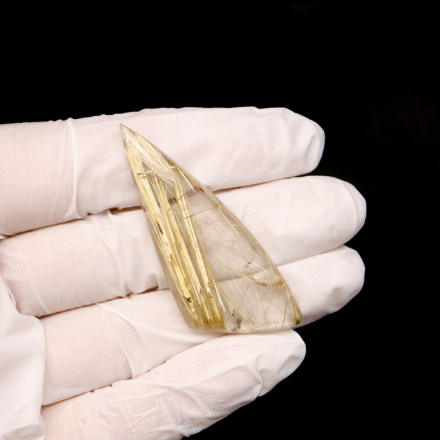 ゴールド ルチルクォーツ ルース 裸石 AAAAAA 金針 水晶 タイチンルチル 風水 金運 宝石質 天然石 パワーストーン 1点もの