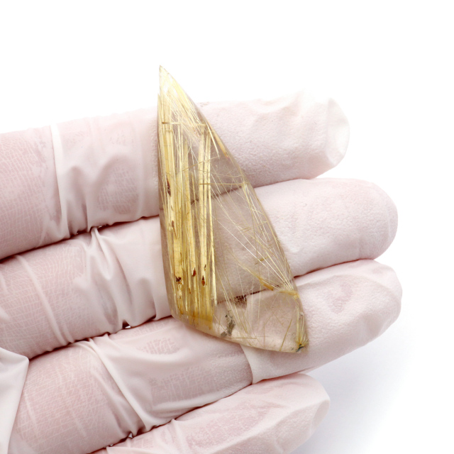 ゴールド ルチルクォーツ ルース 裸石 AAAAAA 金針 水晶 タイチンルチル 風水 金運 宝石質 天然石 パワーストーン 1点もの