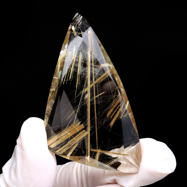 ゴールド ルチルクォーツ ルース 裸石 AAAAAA 金針 水晶 タイチンルチル 風水 金運 宝石質 天然石 パワーストーン 1点もの