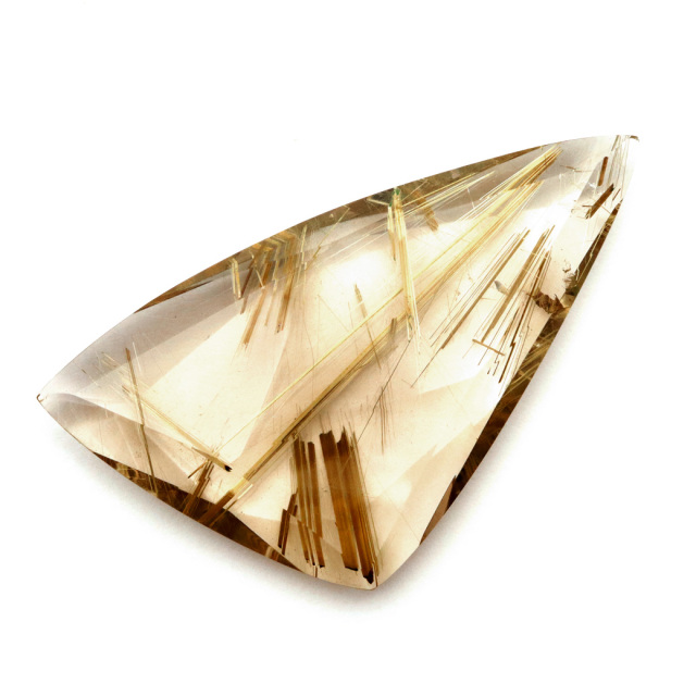 ゴールド ルチルクォーツ ルース 裸石 AAAAAA 金針 水晶 タイチンルチル 風水 金運 宝石質 天然石 パワーストーン 1点もの