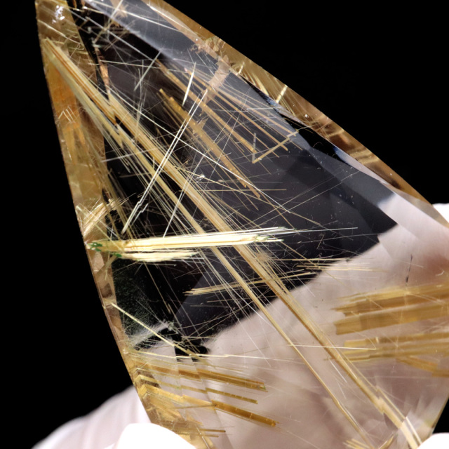 ゴールド ルチルクォーツ ルース 裸石 AAAAAA 金針 水晶 タイチンルチル 風水 金運 宝石質 天然石 パワーストーン 1点もの