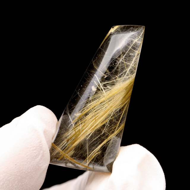ゴールド ルチルクォーツ ルース 裸石 AAAAAA 金針 水晶 タイチンルチル 風水 金運 宝石質 天然石 パワーストーン 1点もの