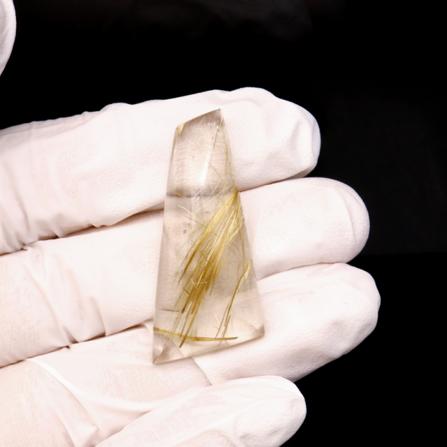 ゴールド ルチルクォーツ ルース 裸石 AAAAAA 金針 水晶 タイチンルチル 風水 金運 宝石質 天然石 パワーストーン 1点もの
