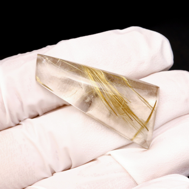ゴールド ルチルクォーツ ルース 裸石 AAAAAA 金針 水晶 タイチンルチル 風水 金運 宝石質 天然石 パワーストーン 1点もの