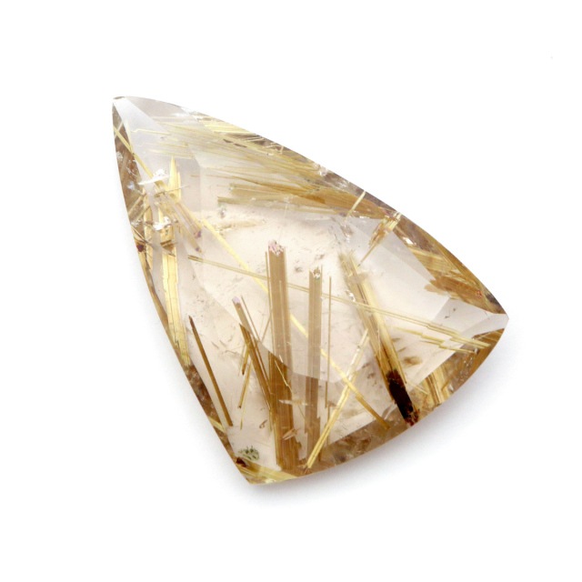ゴールド ルチルクォーツ ルース 裸石 14.7g AAAAAA 金針 水晶