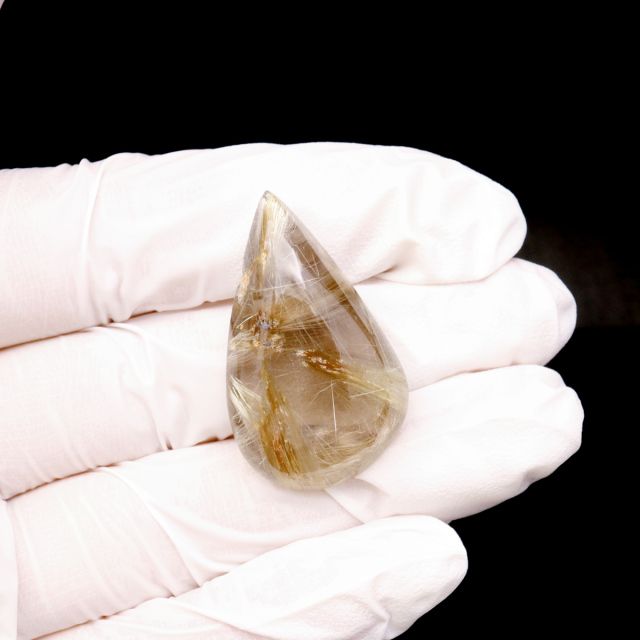 ゴールド ルチルクォーツ ルース 裸石 AAAAAA 金針 水晶 タイチンルチル 風水 金運 宝石質 天然石 パワーストーン 1点もの