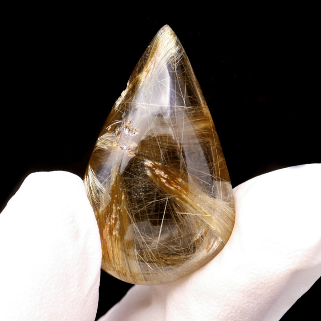 ゴールド ルチルクォーツ ルース 裸石 AAAAAA 金針 水晶 タイチンルチル 風水 金運 宝石質 天然石 パワーストーン 1点もの