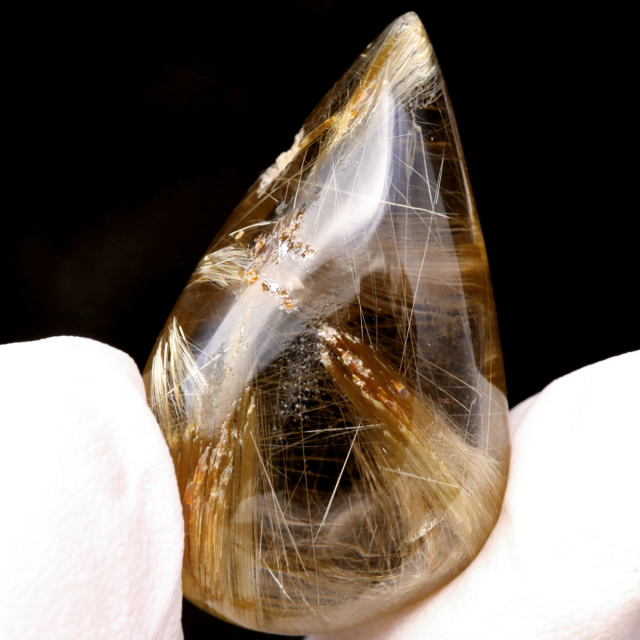 ゴールド ルチルクォーツ ルース 裸石 AAAAAA 金針 水晶 タイチンルチル 風水 金運 宝石質 天然石 パワーストーン 1点もの