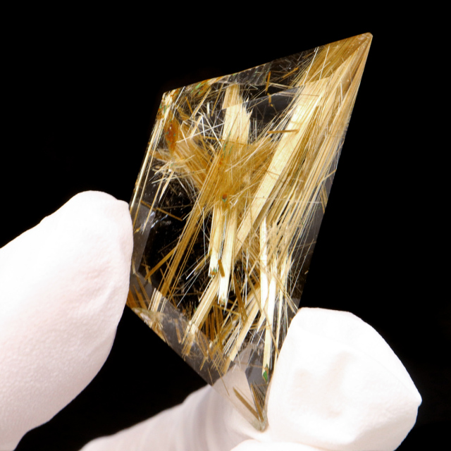 ゴールド ルチルクォーツ ルース 裸石 9g AAAAAA 金針 水晶