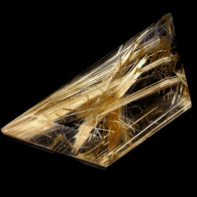 ゴールド ルチルクォーツ ルース 裸石 9g AAAAAA 金針 水晶