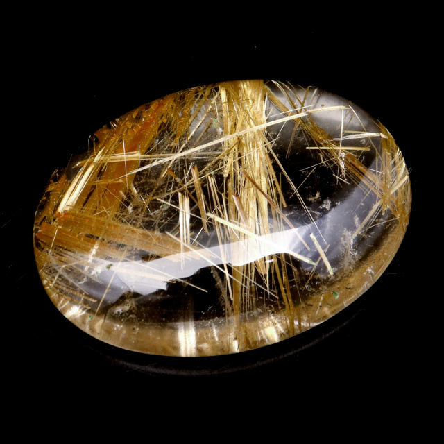 ゴールド ルチルクォーツ ルース 裸石 AAAAAA 金針 水晶 タイチンルチル 風水 金運 宝石質 天然石 パワーストーン 1点もの