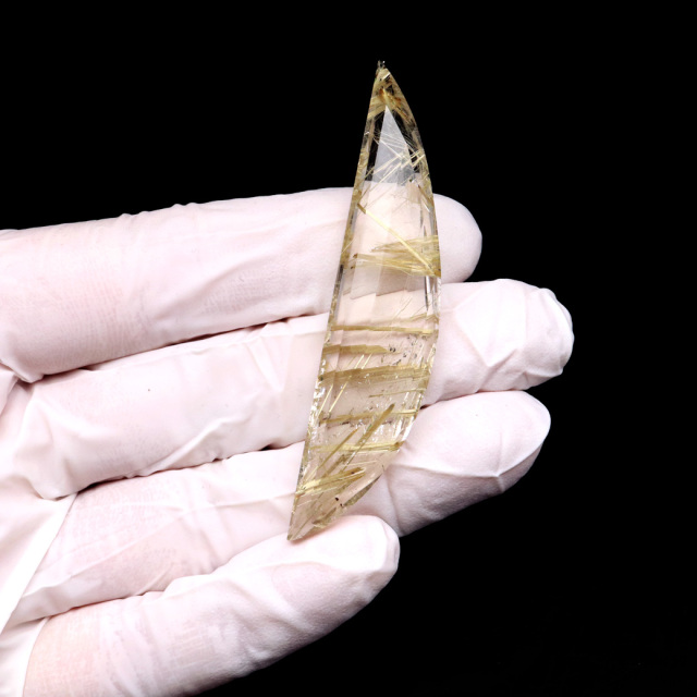 ゴールド ルチルクォーツ ルース 裸石 11.3g AAAAAA 金針 水晶