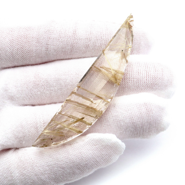 ゴールド ルチルクォーツ ルース 裸石 AAAAAA 金針 水晶 タイチンルチル 風水 金運 宝石質 天然石 パワーストーン 1点もの